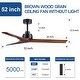 preview thumbnail 77 of 157, YUHAO SylvanAir Modern 52 in. Flush Mount Outdoor/Indoor Ceiling Fan with 3 Solid Wood Blades and DC Reversible Motor