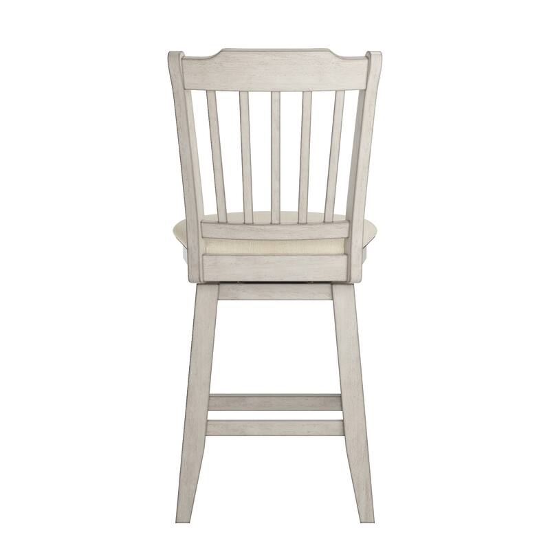 Eleanor Slat Back Wood Swivel Stool by iNSPIRE Q Classic