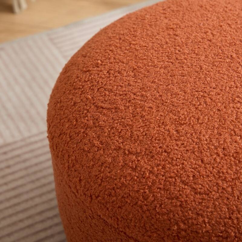Modern Teddy Upholstered Mushroom Shape Ottoman