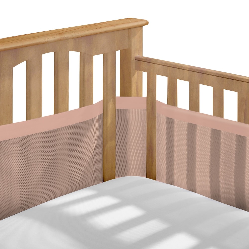BreathableBaby Breathable Mesh Liner for Full-Size Cribs, Deluxe 4mm Mesh (Size 4FS Covers 3 or 4 Sides)