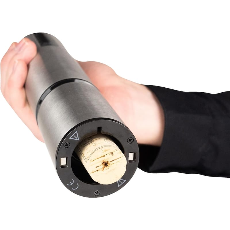 Peugeot Elis Touch Rechargeable Electric Corkscrew With Foil Cutter, Stainless Steel