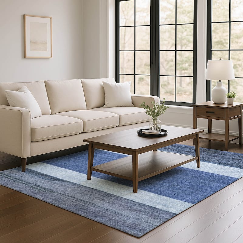 Premium Washable Super Soft Ombre Gabbeh Mayfield Rug - Navy - 3' x 5'