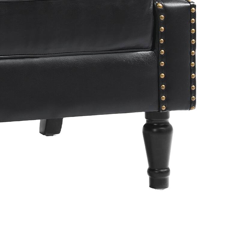 Wingback Accent Chair Nailhead Trim Living Room Reading Chair