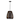 14" W x 15" H 1-Light Handcrafted Terracotta Pendant with Matte Black - 14.25"W x 15.75"H