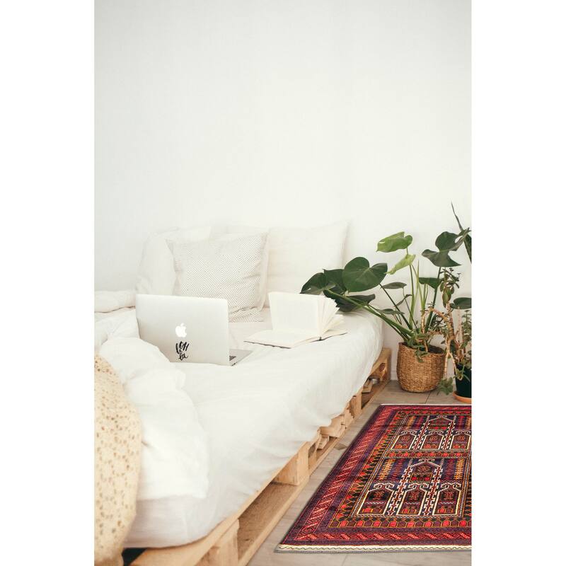 Teimani Navy Rug 2'10" x 4'9" - 2'10 x 4'9