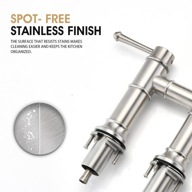 Dornberg 2-handle Bridge Kitchen Faucet With Pull-out Sprayer
