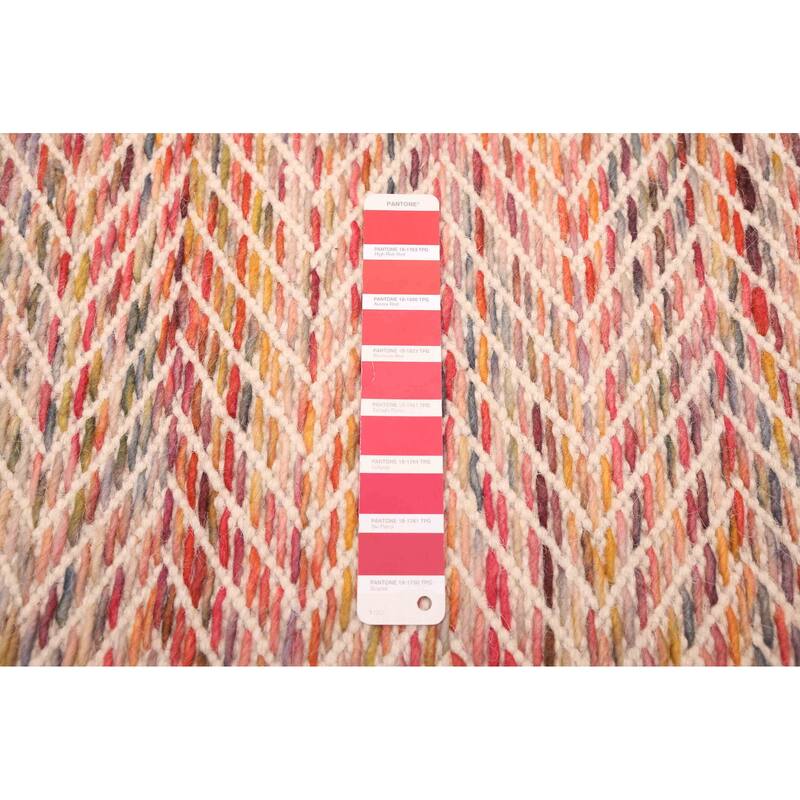 ECARPETGALLERY Braid weave Sienna Red Wool Rug - 5'4 x 7'4