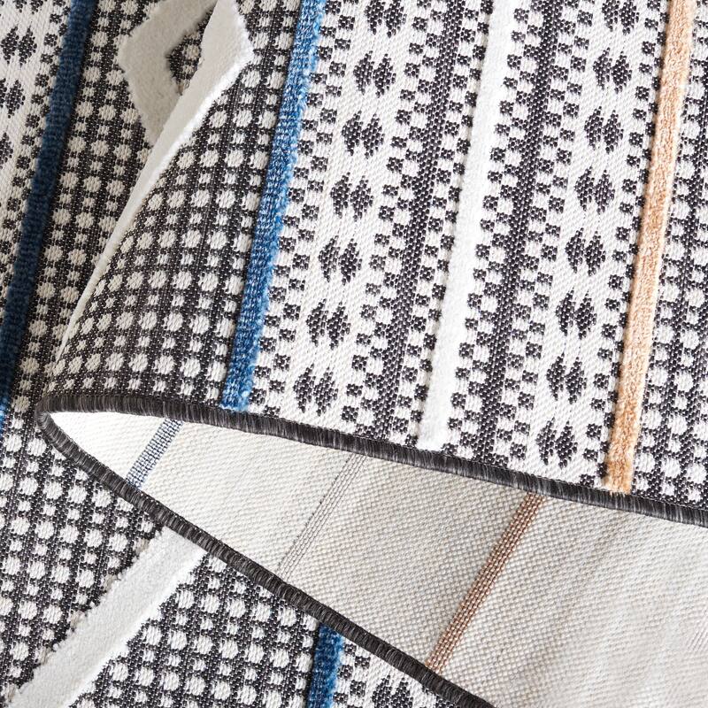 SAFAVIEH Cabana Keiu Boho Waterproof Patio Backyard Rug