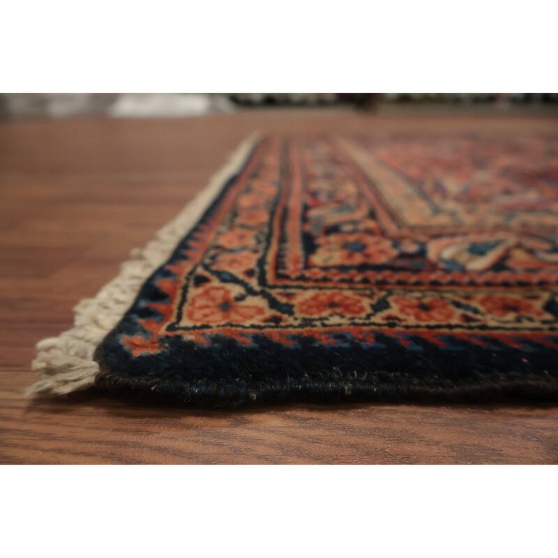 Hand Knotted Oriental 100% Wool Carpet Traditional Floral Oranges & Rust Lilian Area Rug - 4' 11'' X 3' 6''