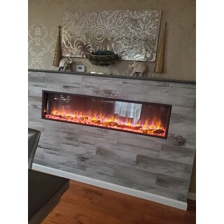 Shop Dynasty Fireplaces Harmony 64 In Led Wall Mounted Electric Fireplace Overstock 29048095