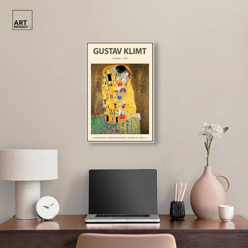 Golden Kiss Canvas by Art Remedy