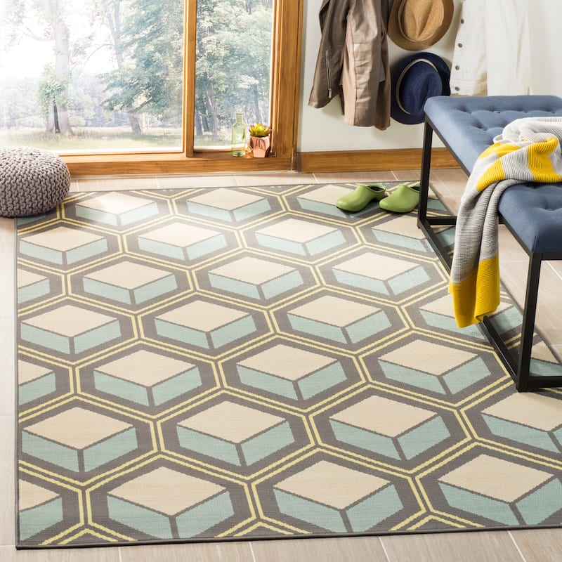 SAFAVIEH Hampton Stojka Modern Indoor/ Outdoor Waterproof Patio Backyard