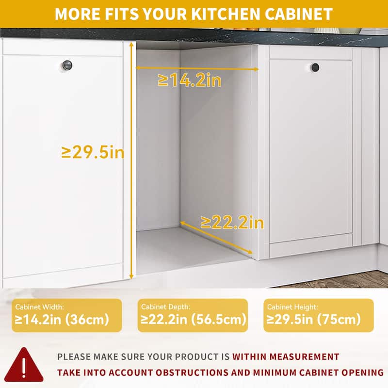 Moasis 43 QT Cabinet Pull-out Trash Bin with Lid - 43QT