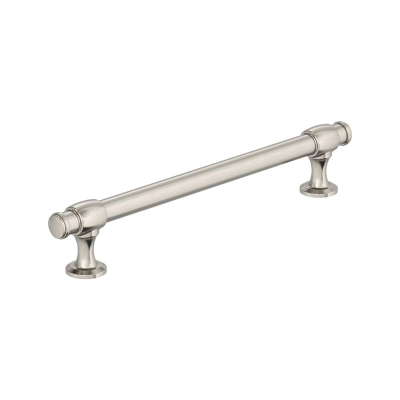 Amerock Winsome Kitchen Cabinet Pull - 6-5/16 in (160 mm) Center-to-Center - Satin Nickel