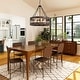 preview thumbnail 6 of 9, Modern Farmhouse Rustic 6-Light Wood Drum Chandelier for Dinning Room