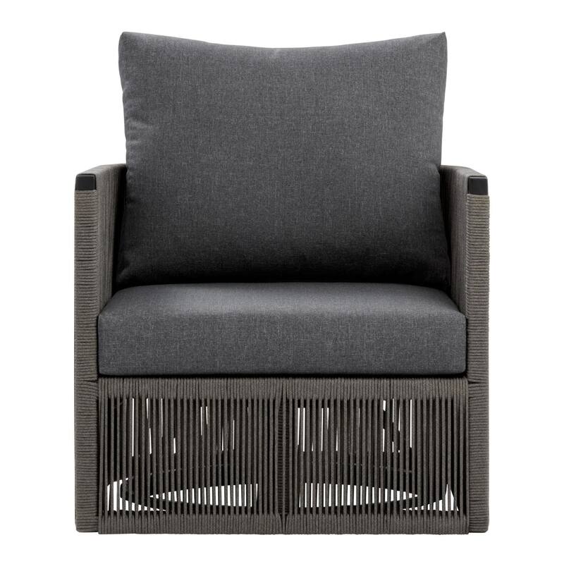 DreamPatio Antonio Swivel Patio Rope Chair with Cushions