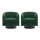 preview thumbnail 24 of 64, Corduroy Upholstered Swivel Barrel Chair (Set of 2)
