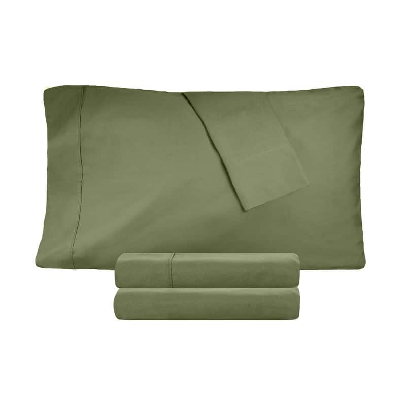 Superior 300 Thread Count Percale Cotton Deep Pocket Bed Sheet Set