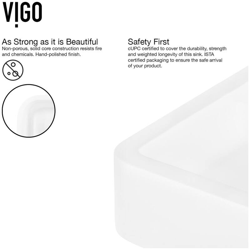Vigo Petunia 22-3/4" Matte Stone� Vessel Bathroom Sink with Cornelius
