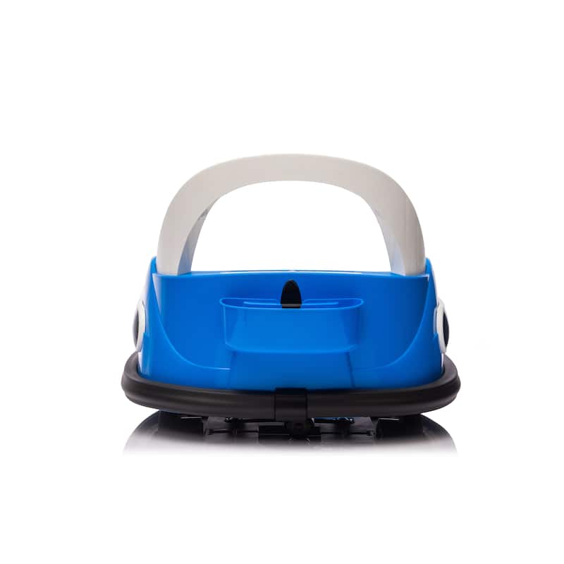 12V Kids Ride-On Bumper Car for Ages 1.5-5, Remote Control with Bluetooth & 360° Spin, Safety Belt - Blue
