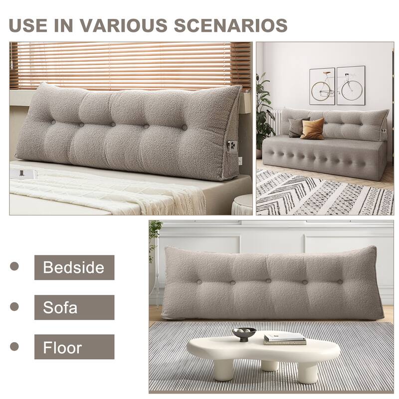 Triangular Bed Rest Wedge Headboard Pillow Back Support Reading Pillow