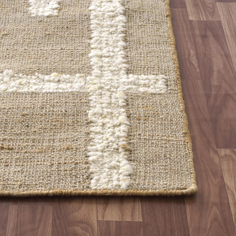 Sevita Natural/Ivory Contemporary Abstract Area Rug