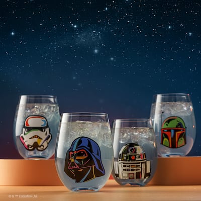 Star Wars Cosmic Color Stemless Drinking Glasses - 19 oz - Set of 4