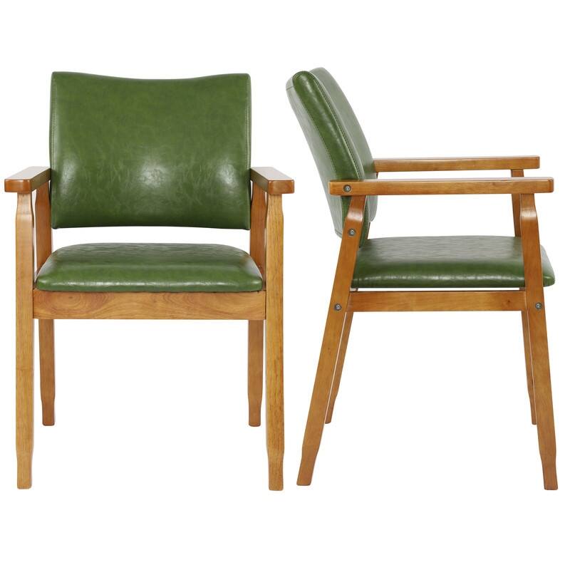 Walnut Upholstered Dining Chairs Solid Wood Arm Chair