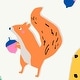 preview thumbnail 4 of 2, Joules Country Critters Heroes White and Rainbow Wallpaper