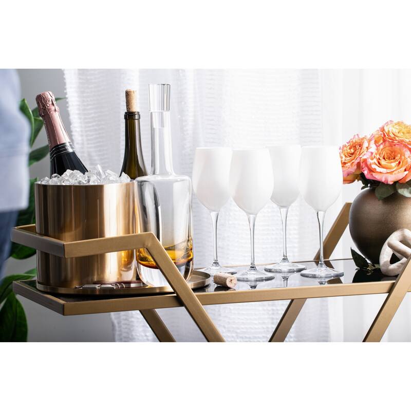 Majestic Gifts Inc. Glass Water/ Wine Goblets - Opal - 14 Oz. - Set/6