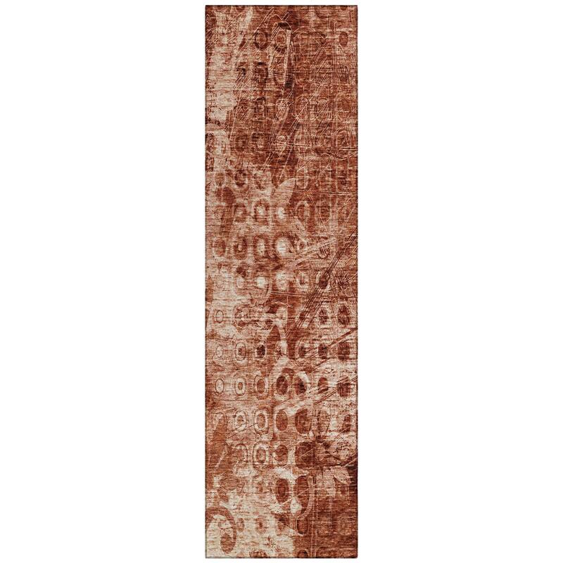 Machine Washable Indoor/ Outdoor Chantille Abstract Modern Rug