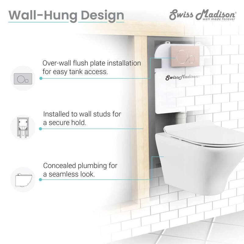 Monaco Wall-Hung Round Compact Toilet Bowl