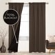 preview thumbnail 66 of 117, Deconovo 100% Full Blackout Double-Layer Rod Pocket Curtains (2 Panels) W52 x L108 - Brown