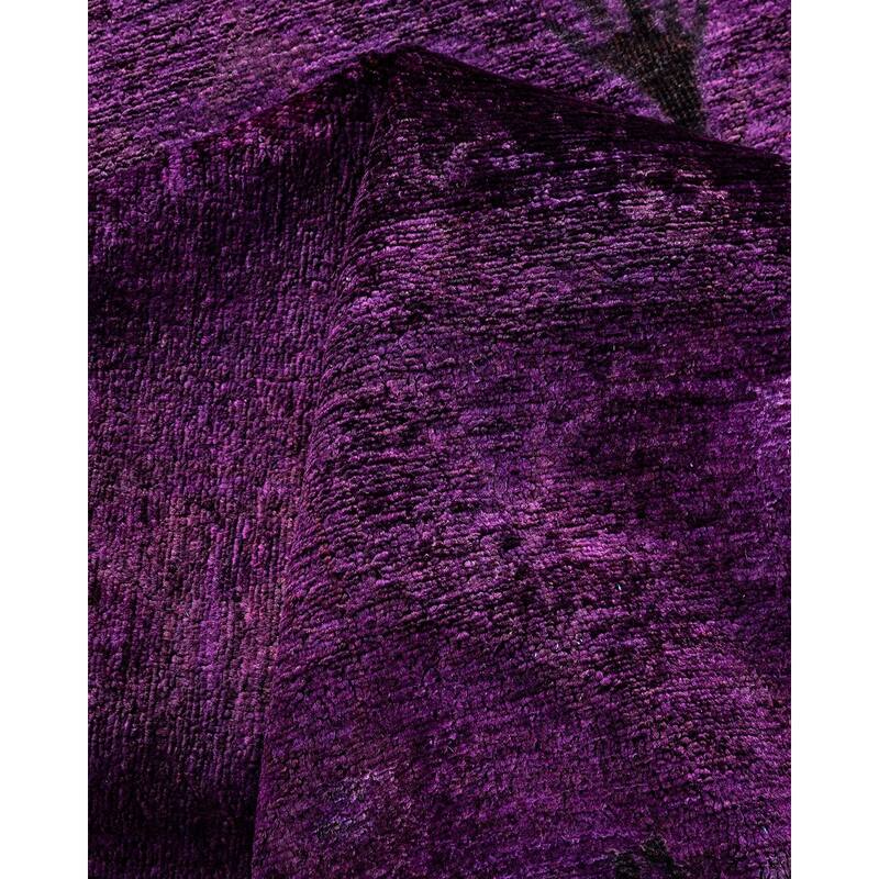 Vibrance, One-of-a-Kind Hand-Knotted Area Rug - Purple, 5' 10" x 8' 7" - 5' 10" x 8' 7"