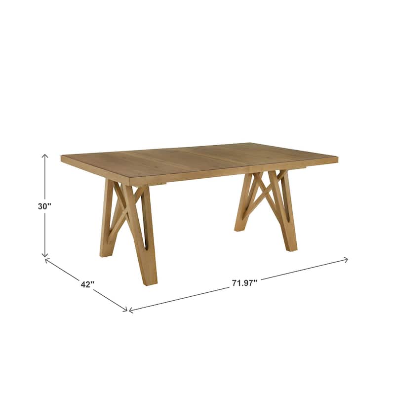 Harstad 72"-90" Wood Finish Extendable Dining Set by iNSPIRE Q Modern