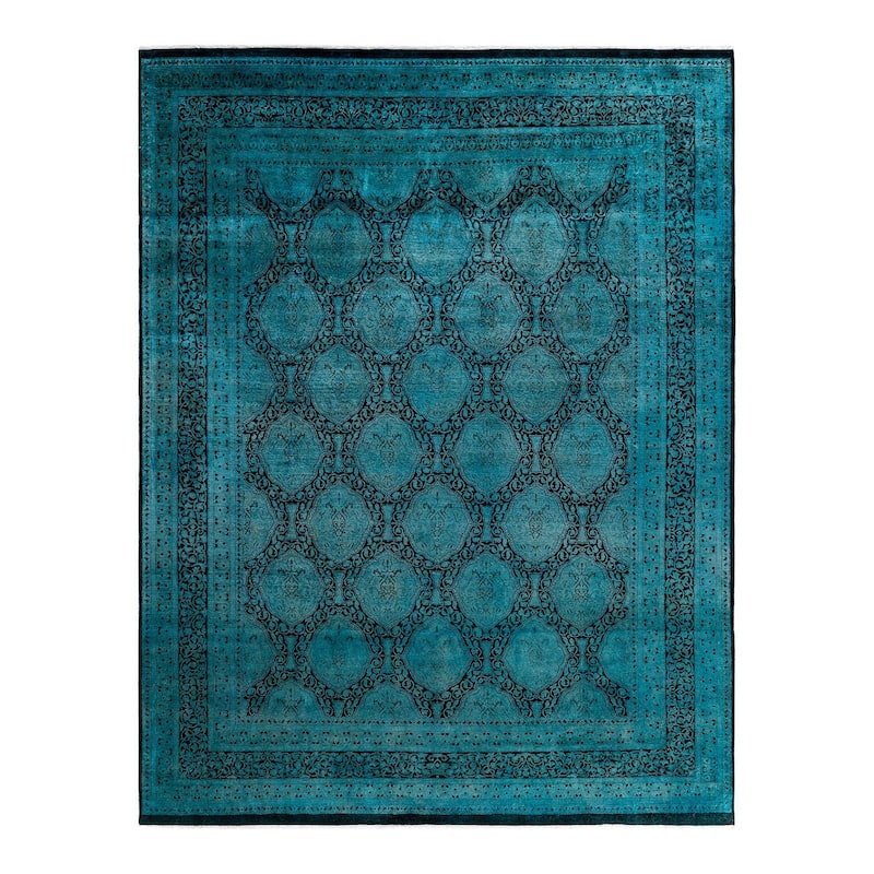 Contemporary Overdyed Wool Hand Knotted Area Rug - 8' 1" x 10' 3"