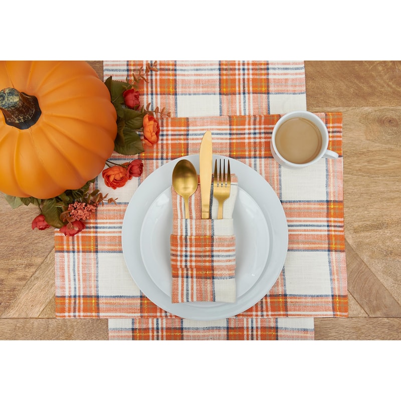 Gibson Plaid Napkin S/6 - Beige