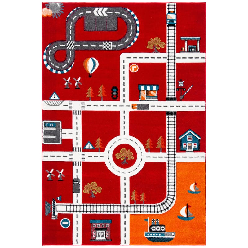 SAFAVIEH Carousel Kids Koika Neighborhood Road Rug