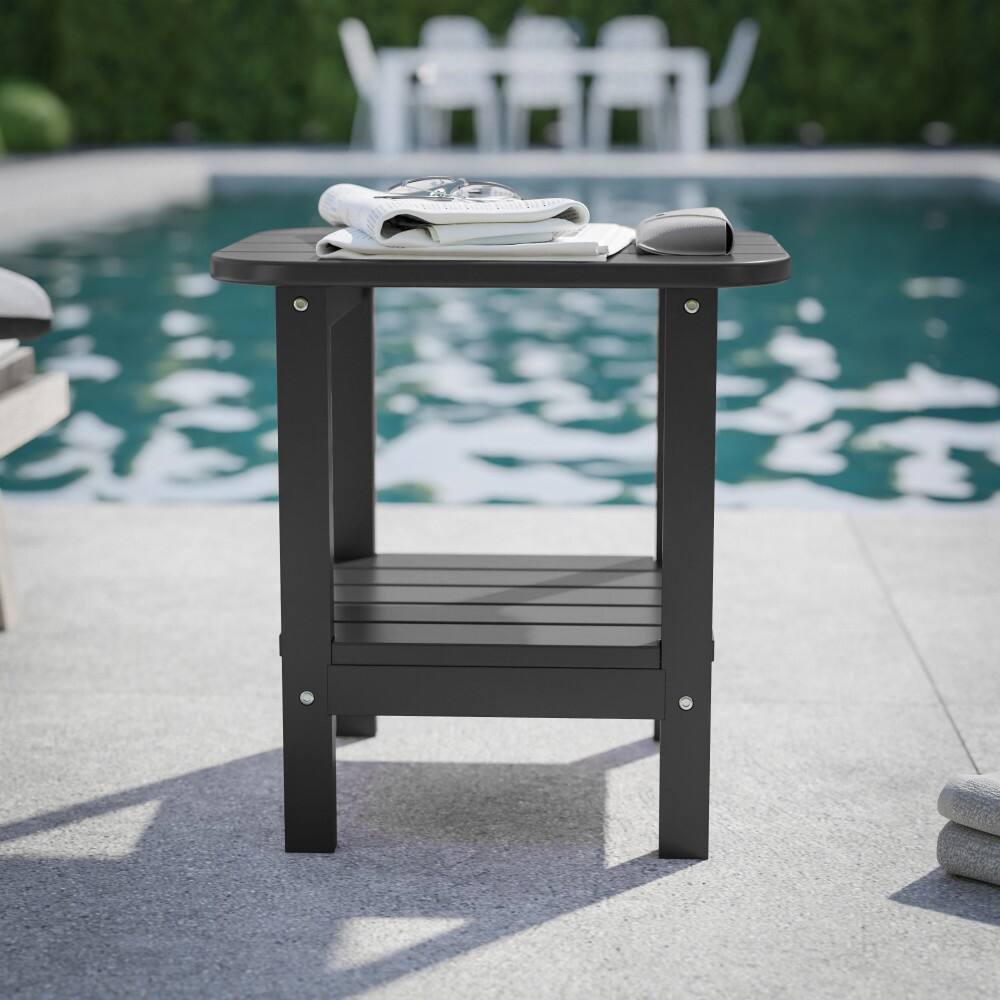 Commercial Grade All-Weather Adirondack Style Patio Side Table