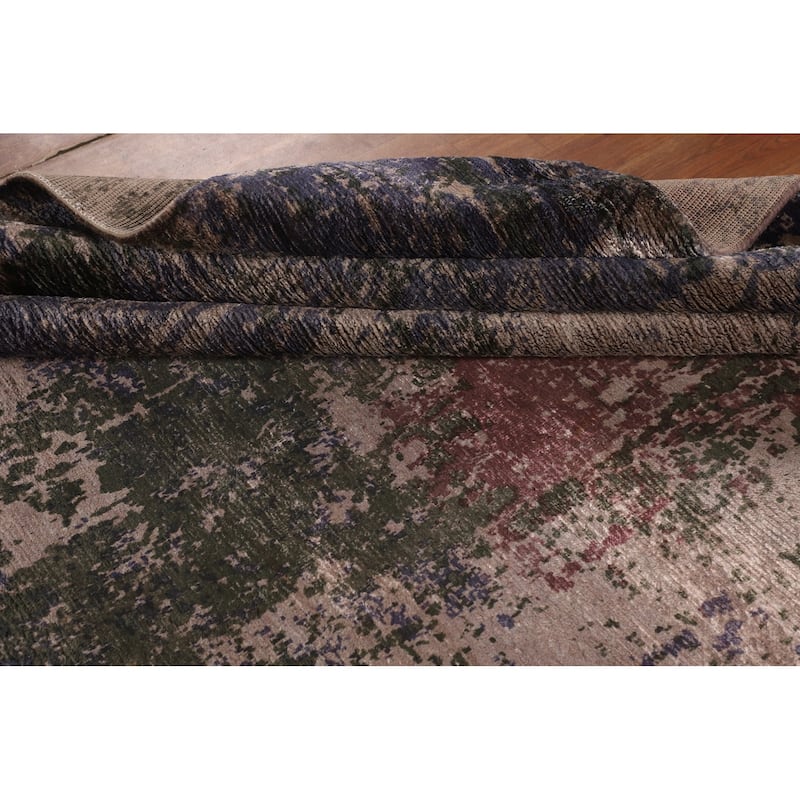 Contemporary Abstract Modern Area Rug Handmade Wool Carpet - 6'7" X 9'6"