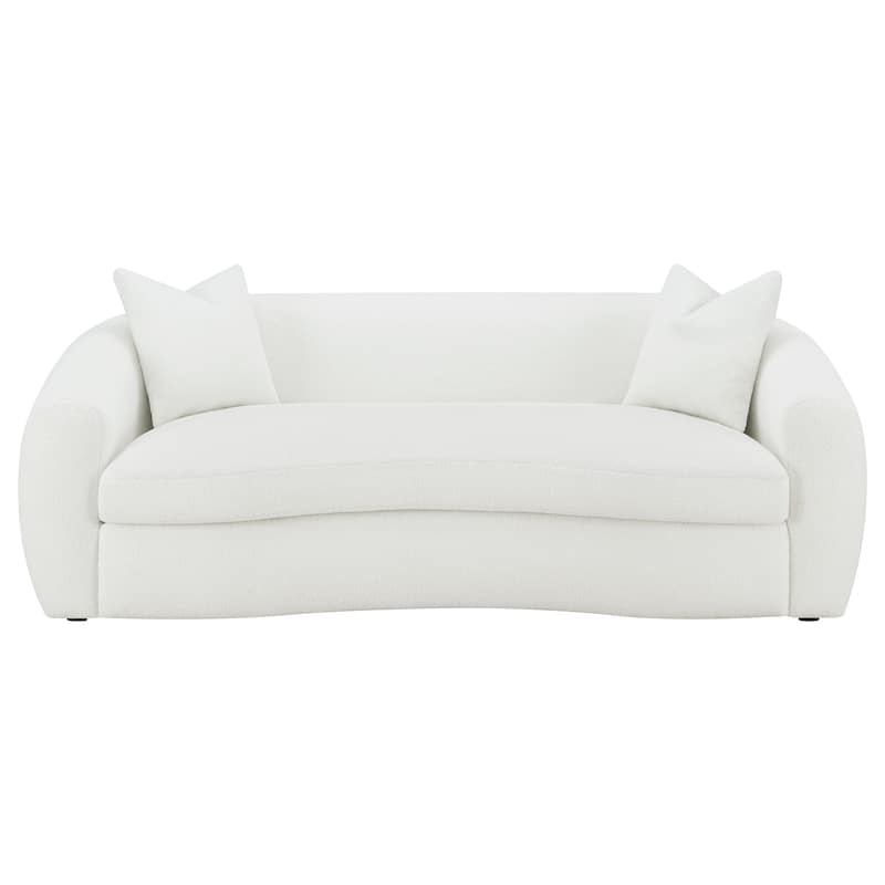 Isabella Faux Sheepskin Upholstered Sofa Natural
