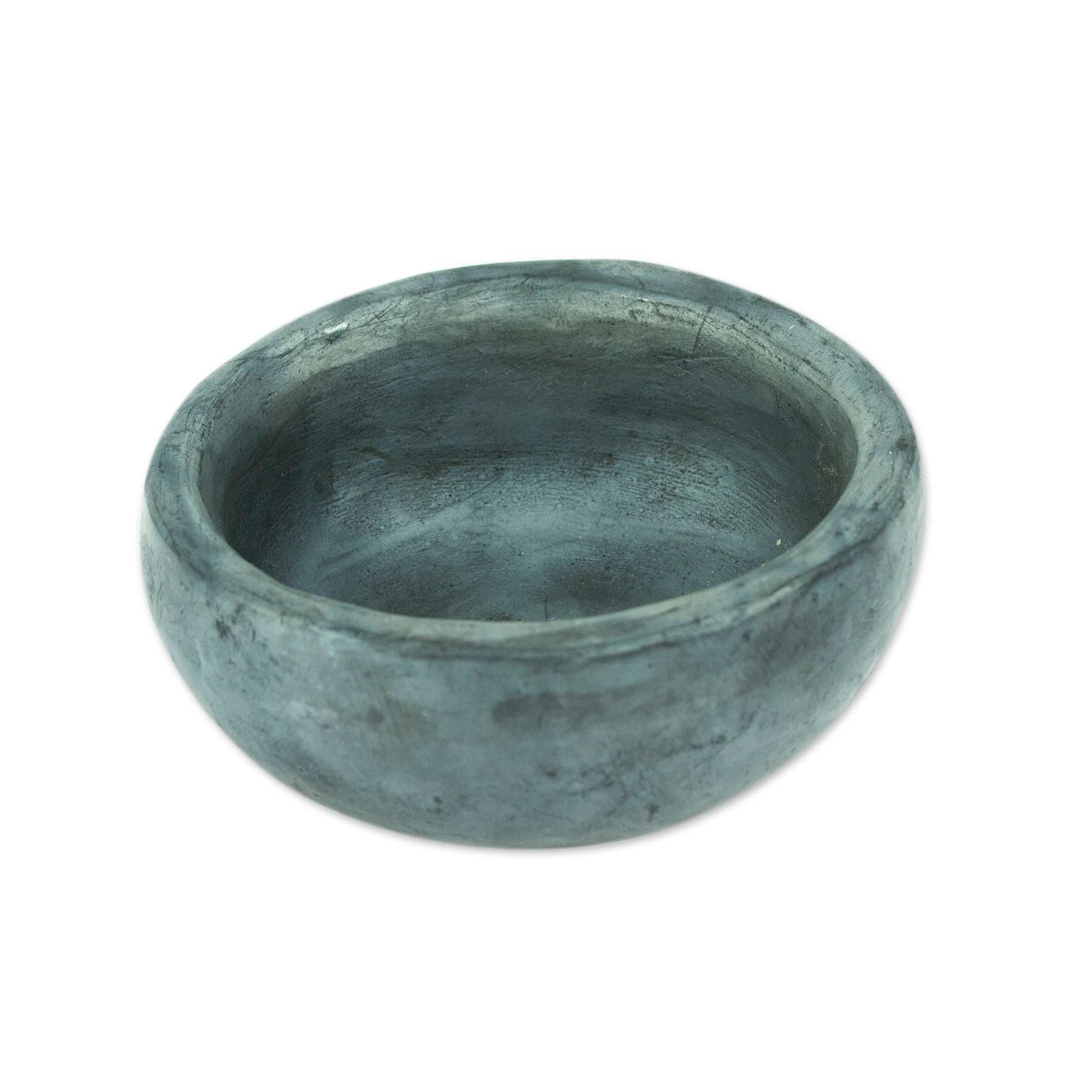 NOVICA Artisan Handblown Barro Negro Tequila Cup Mexican Black Ceramic Mexico Tableware Drinkware 'Old Time Celebration'