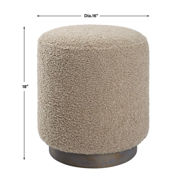 Uttermost Avila Latte Round Ottoman