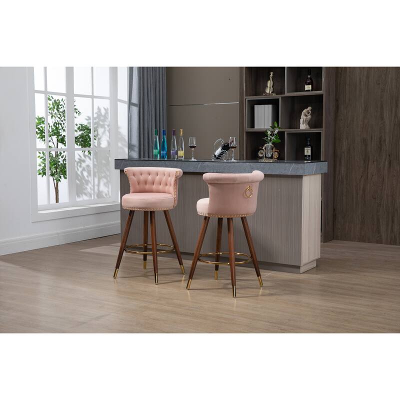 Swivel Counter Height Bar Stools Set of 2