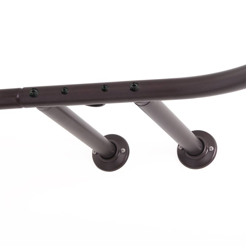 Utopia Alley Rustproof Aluminum Hoop Shower Rod Extra Large 54 Inch by 26 Inch