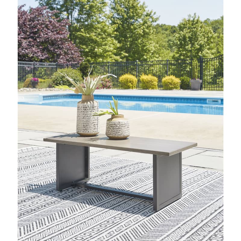 Signature Design by Ashley Bree Zee Gray 8-Piece Outdoor Modular Seating - 168" W x 130" D x 34.5" H