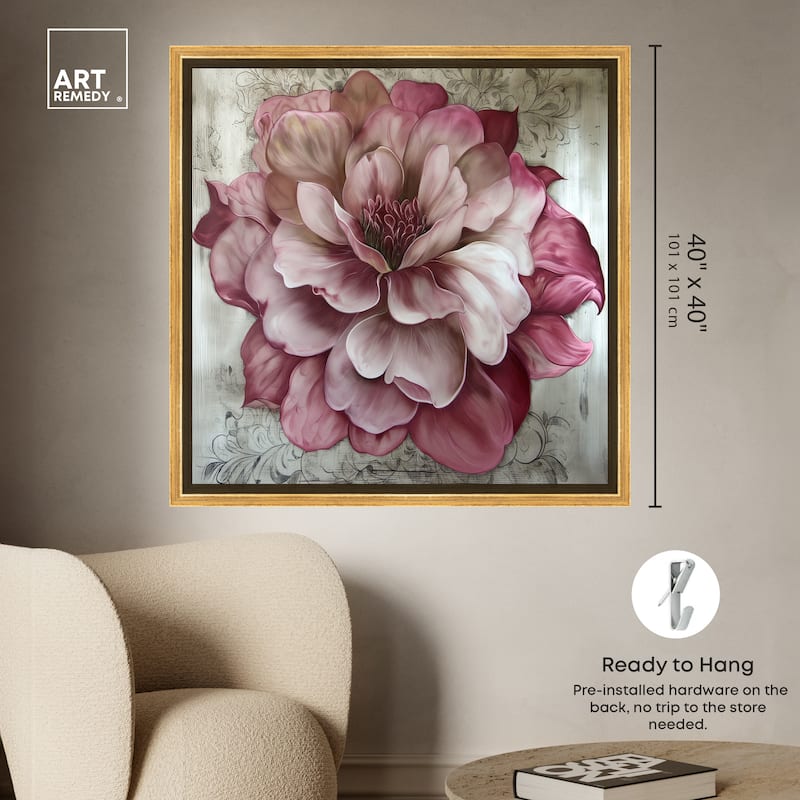 Art Remedy Darla Framed Floral Fine 1 Piece Canvas Wall Art