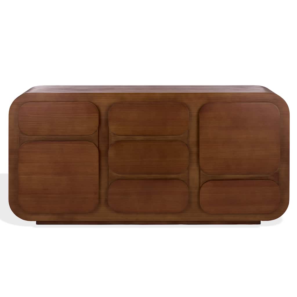 SAFAVIEH Couture Herald 3-Shelf Wood Sideboard - 62"W x 19"D x 30"H