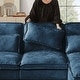 preview thumbnail 34 of 53, 113" Chenillle U Shaped Sectional Sofa with Toss Pillows