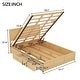 preview thumbnail 5 of 5, Full Size Wood Platform Kids Bed Frame with Underneath Storage and 2-Drawers for Bedroom, Easy to Assemble, Wood Color